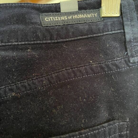 Citizens of Humanity navy velvet jean, EUC, sz 32, high rise skinny, classic - Picture 3 of 16